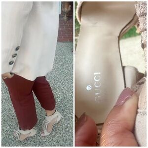 Gucci Tan Suede Fringe Sandals- Bx90825